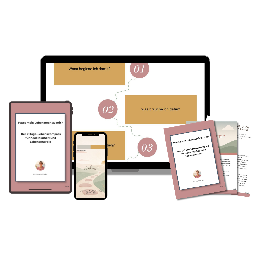Den 7-Tage-Lebenskompass kannst du mit Desktop, Tablet, Handy oder ausgedruckt verwenden